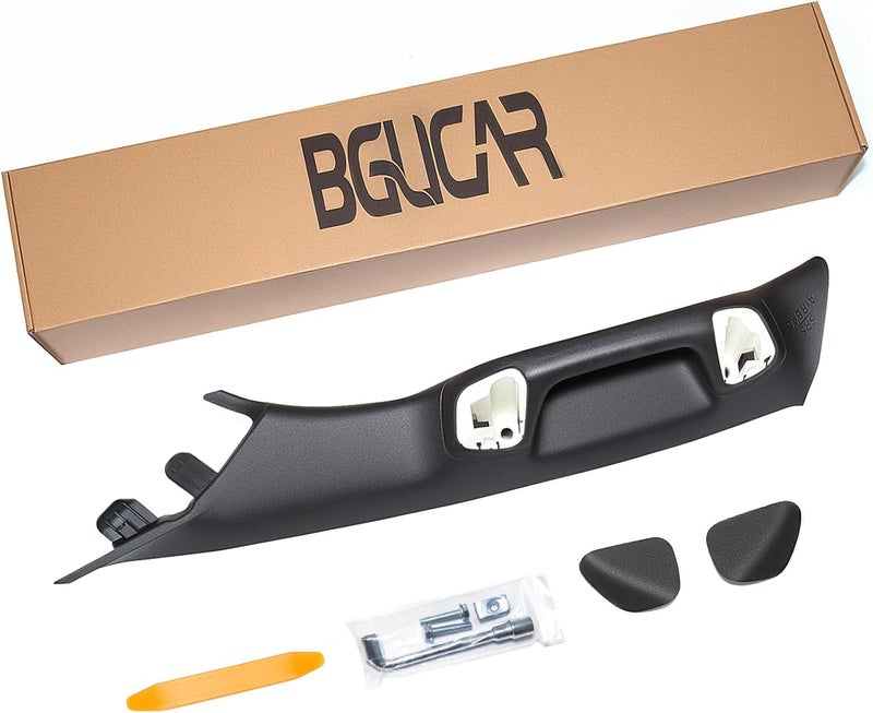 bgucar مقبض A-Pillar الجانبي للسائق لسيارة تويوتا تاكوما الجيل الثالث (2016-2023)، بنمط OEM، يتطابق مع الجانب الآخر، قوي ولا يصدر أصوات صرير، سهل التركيب (أسود) - Image 1